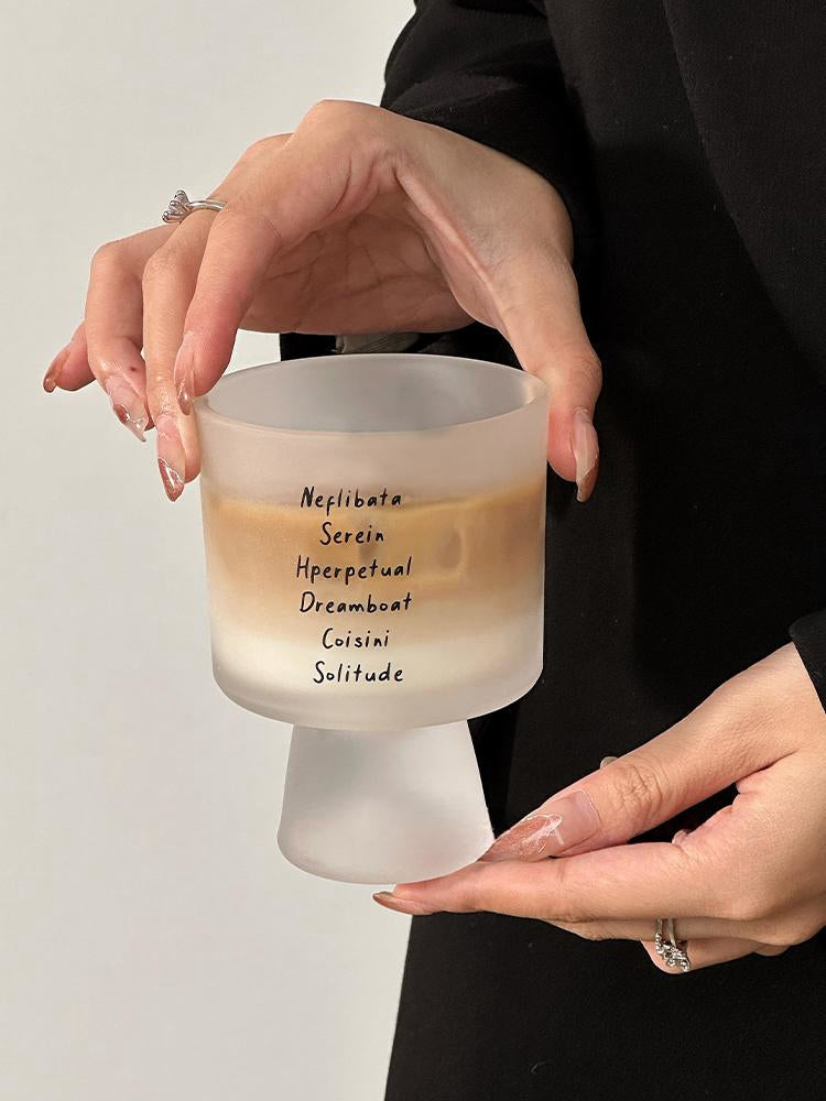 Letters Glass Coffee Cup-0
