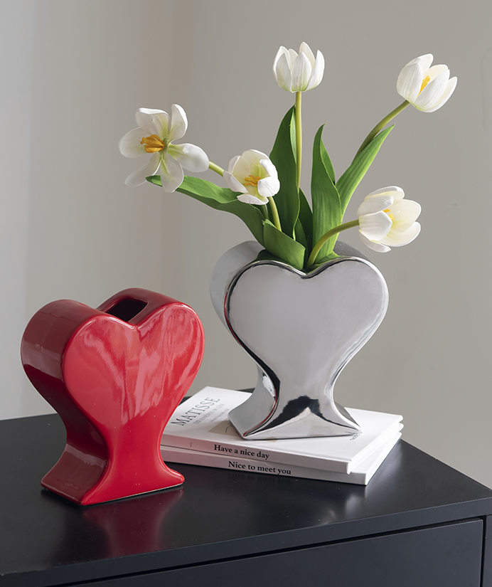 Heart Ceramic Flower Vase-2