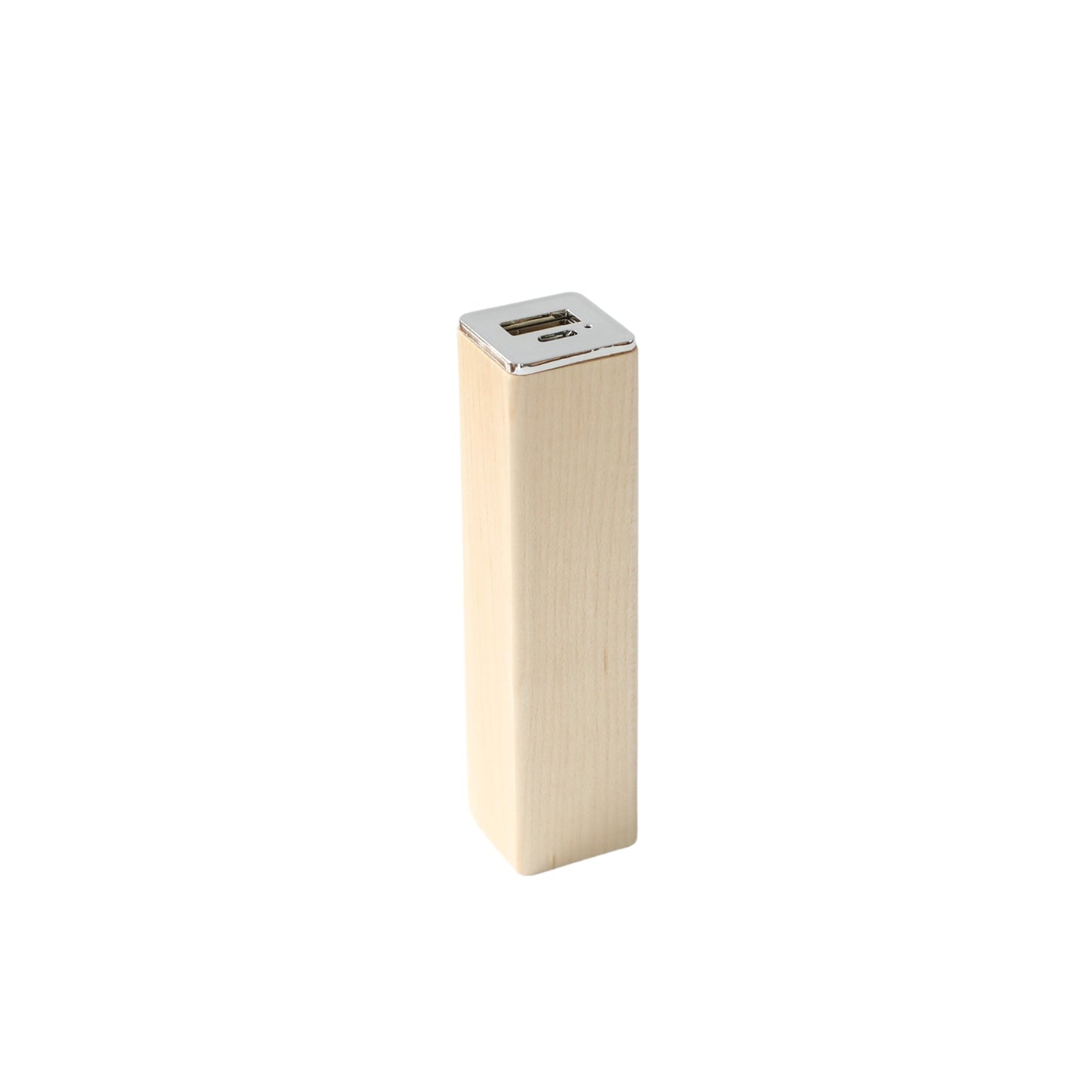 Square Tube Maple Power Bank Charger-0