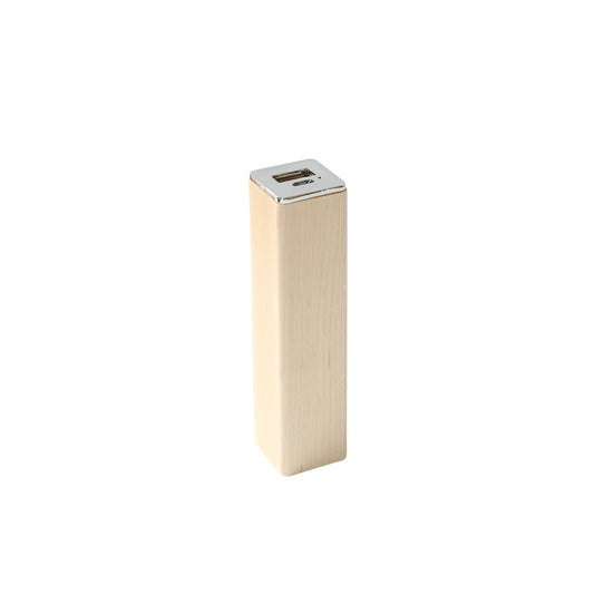 Square Tube Maple Power Bank Charger-0