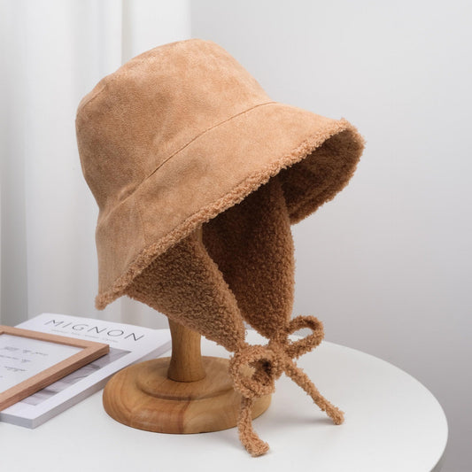 Korean Ear Protector Lamb Suede Suede