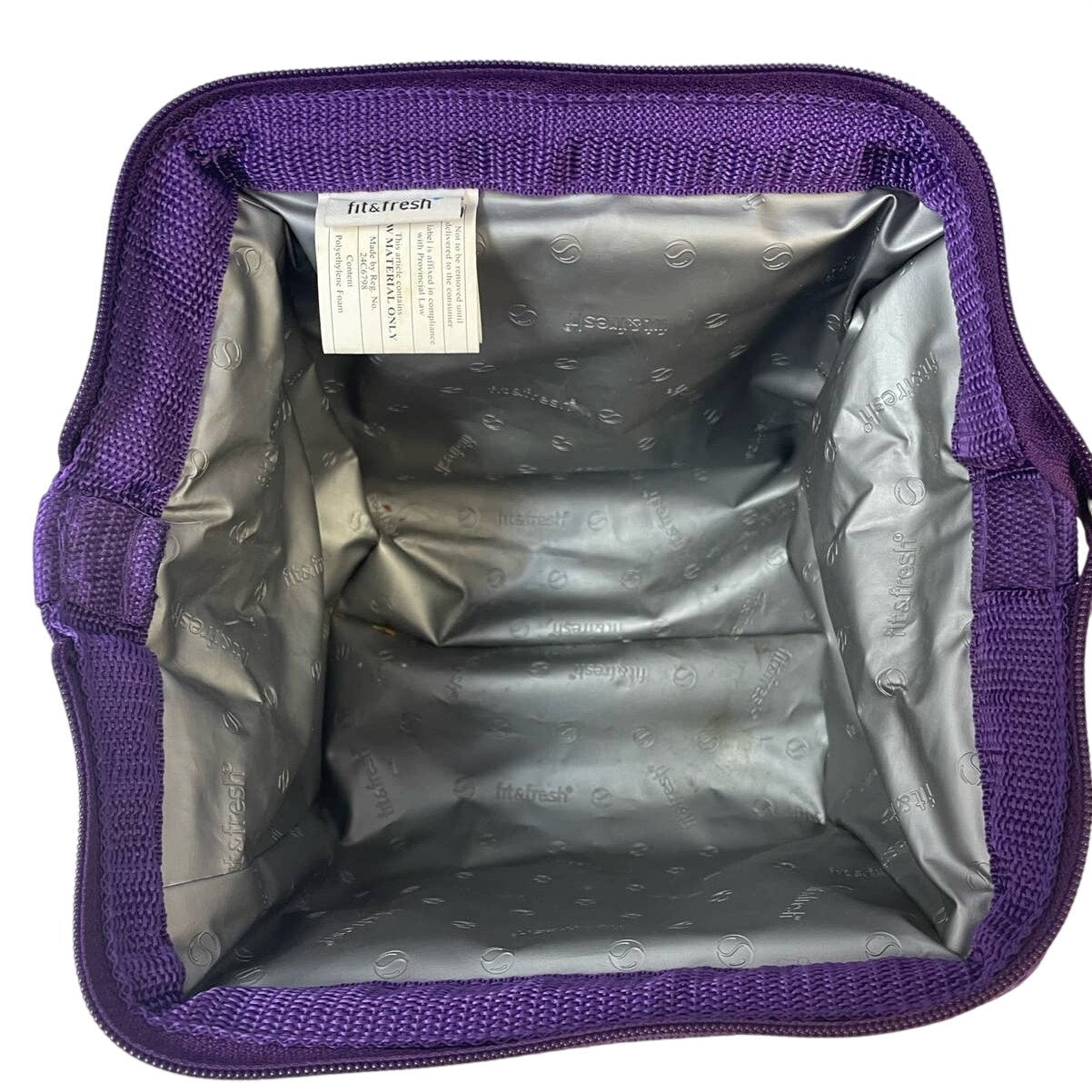 Fit & Fresh Zip Top Owl Bird Print Double Handle Thermal Lunch Bag Tote