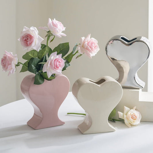 Heart Ceramic Flower Vase-0