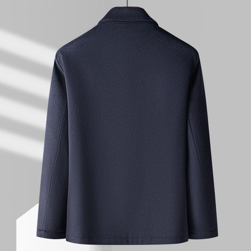 Wool Overcoat Lapel Short Jacket Coat