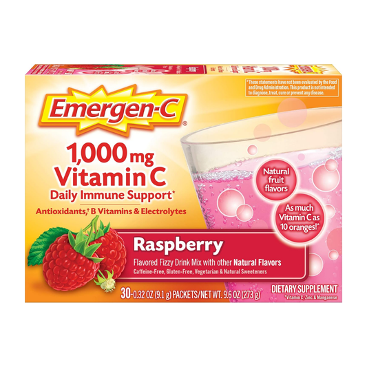 Emergen-C Vitamin C 1000mg Powder Raspberry (10ct)