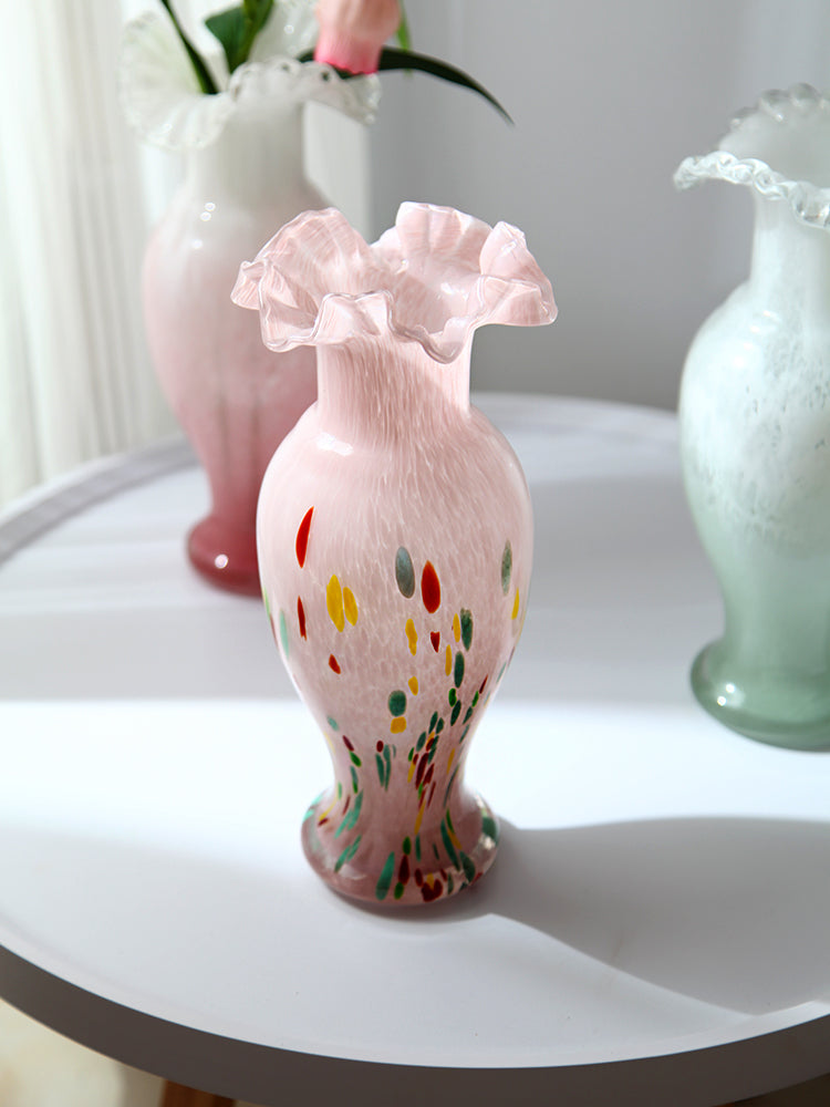 Vintage French Style Glass Vase-2