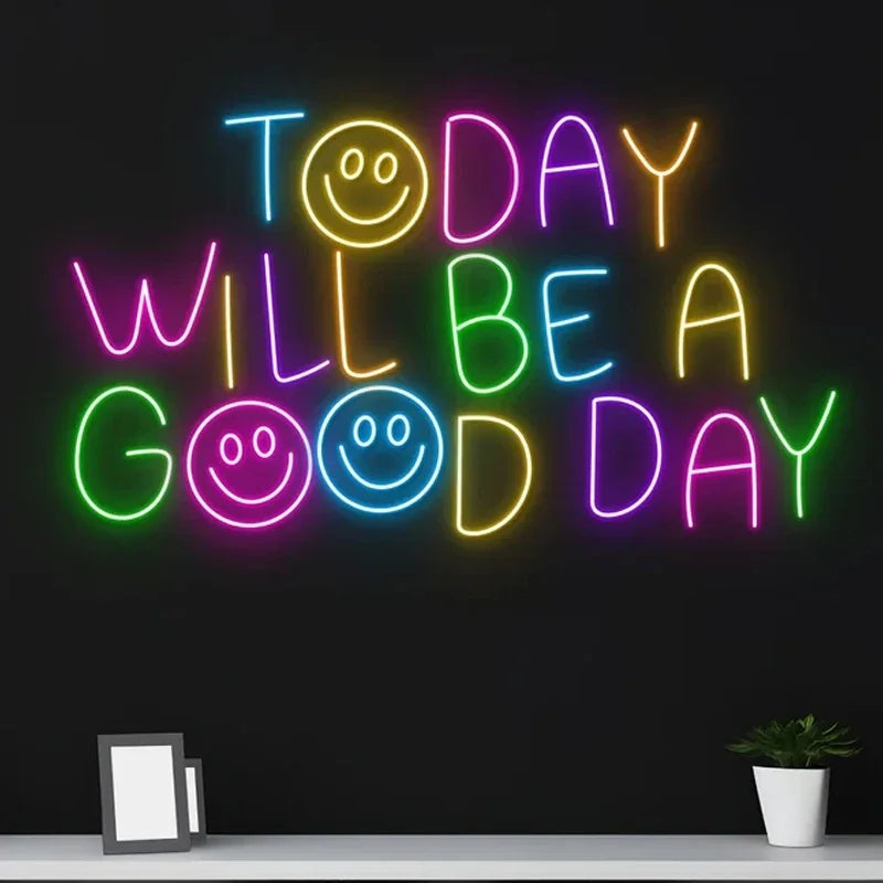 Good Day Smile Face Neon Sign-2