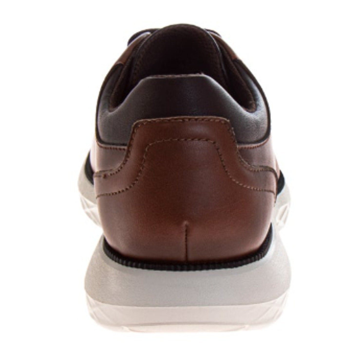 New In Box Perry Ellis Mens Size 8 Brown Faux Leather Lace Up Casual Shoes