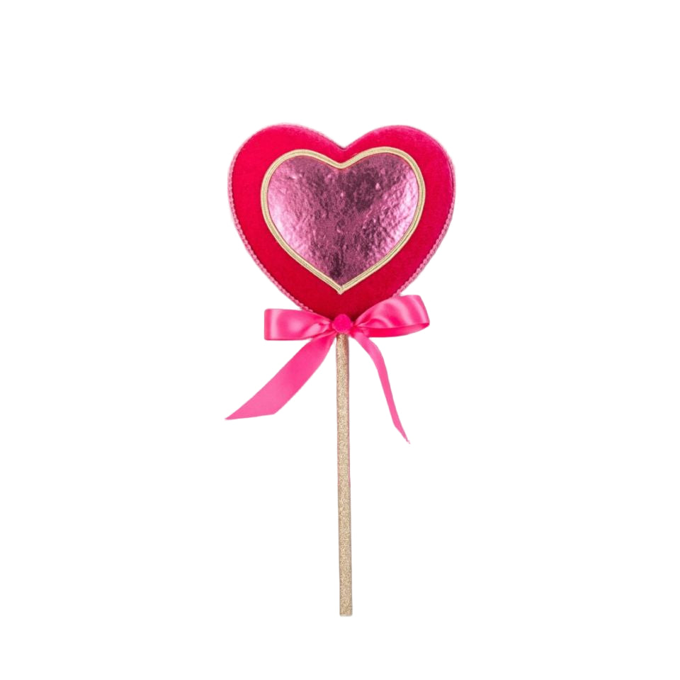 16" Cupid's Valentine Pink Heart Pick-0