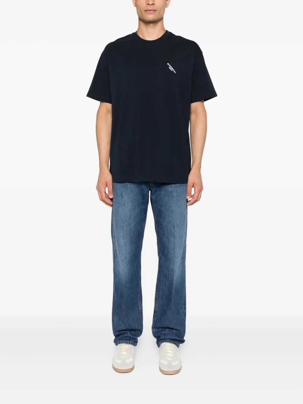 Givenchy Men Logo Print Regular Fit Cotton T-Shirt