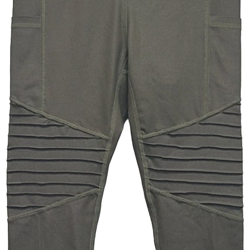 As Revival XS PolySpandex Ribbed Knee Athletic Leggings w Side Pockets