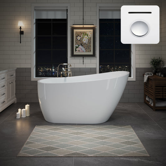 55" Acrylic Freestanding Bathtub