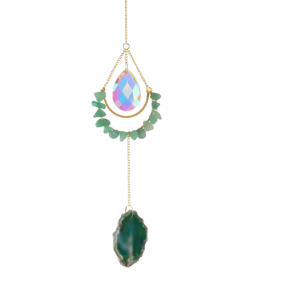 Natural Agate Raw Stone Wind Chimes
