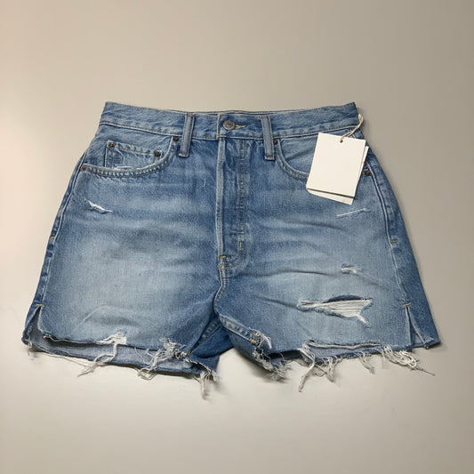 ETICA Fern High Rise Shorts Certified Organic Rip Current Size 27 EW178335