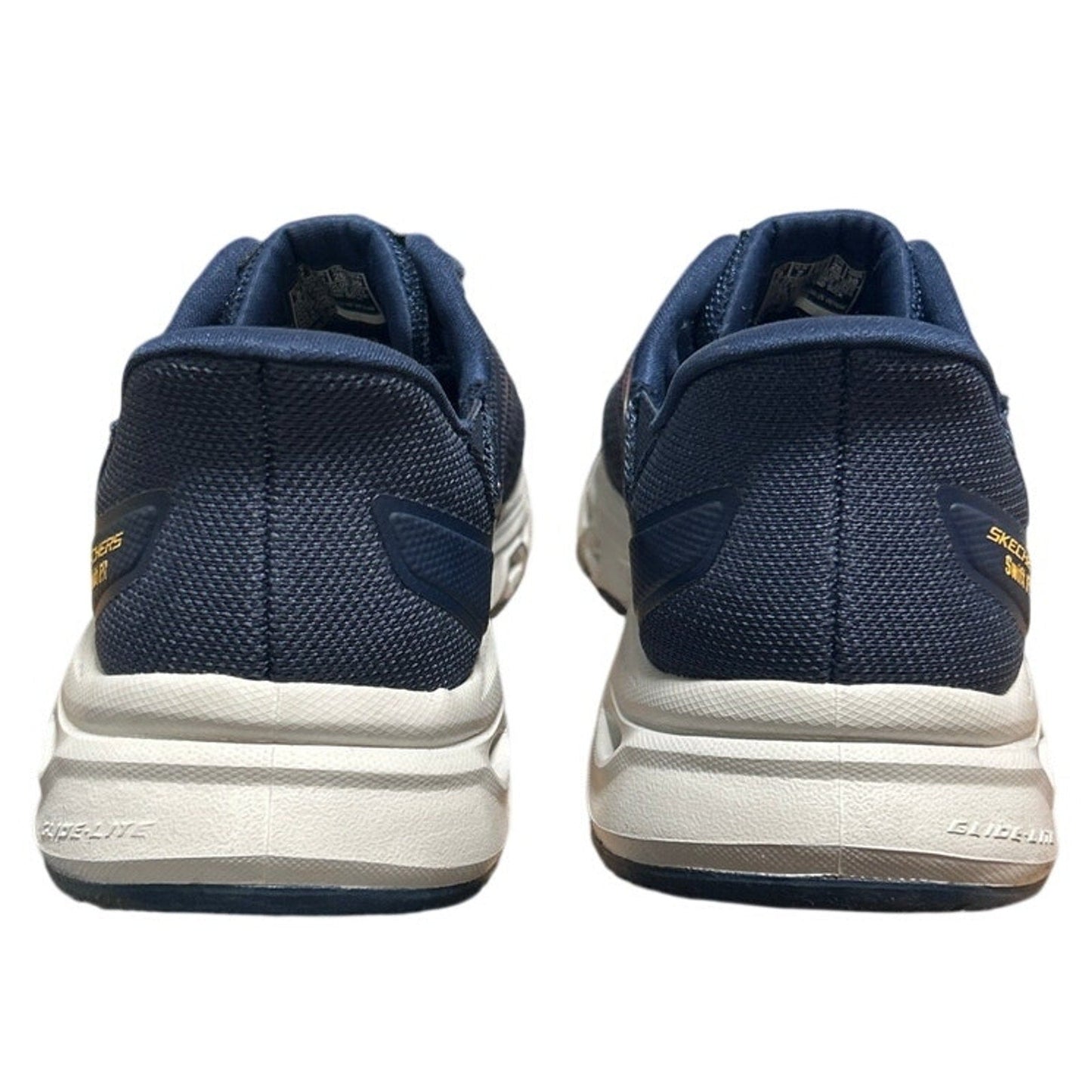 Skechers Mens 10.5 Navy Blue Mesh Hands Free Swift Fit Slide On Athletic Shoes