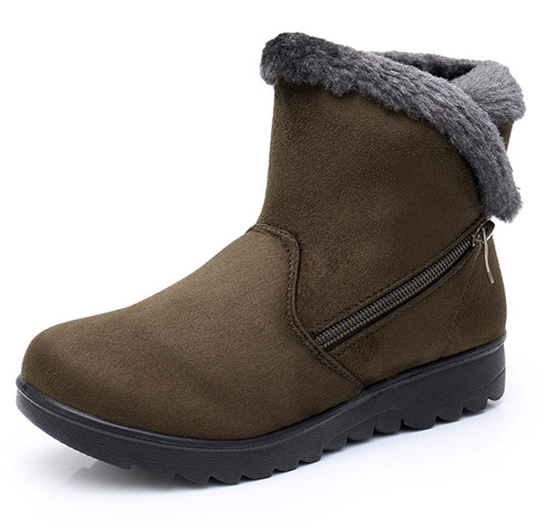 Women's warm cloth shoes, elderly snow boots