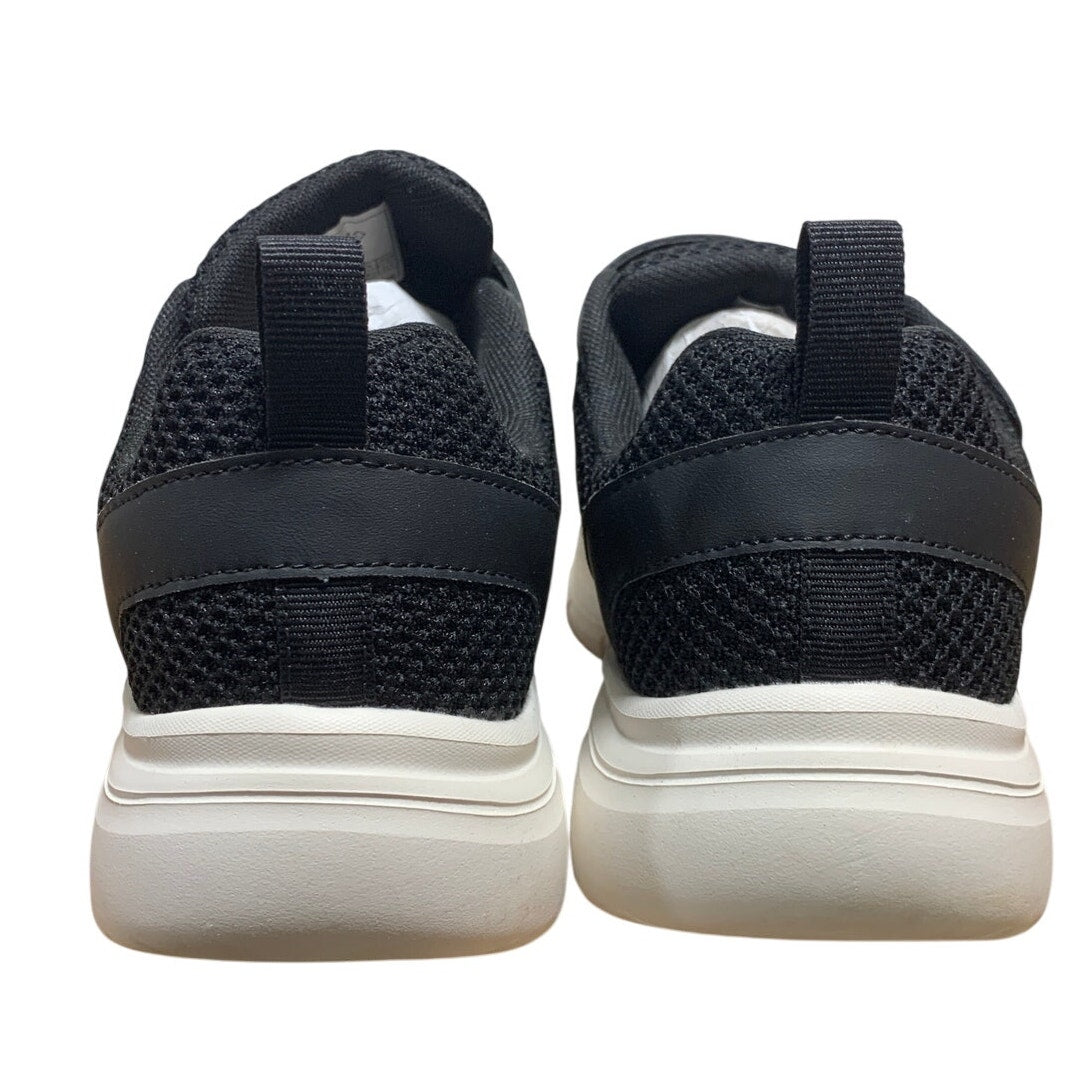 Fitville Womens Size 8 Black Sneakers Closed Round Toe Hook Loop Fastener Shoes