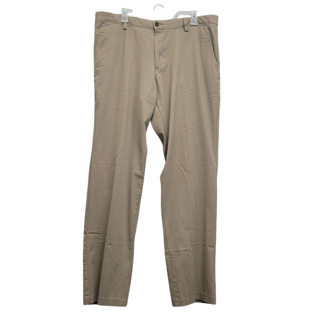 Dockers Mens 38 X 34 Cotton Blend Straight Fit Flat Front Dress Pants w Pockets