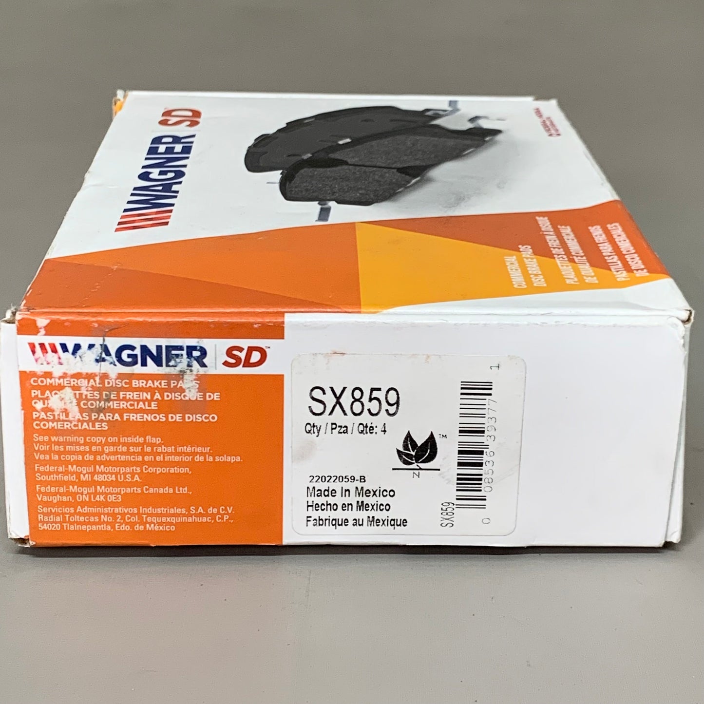 WAGNER SD Disc Brake Pad 9" x 2" Black SX859