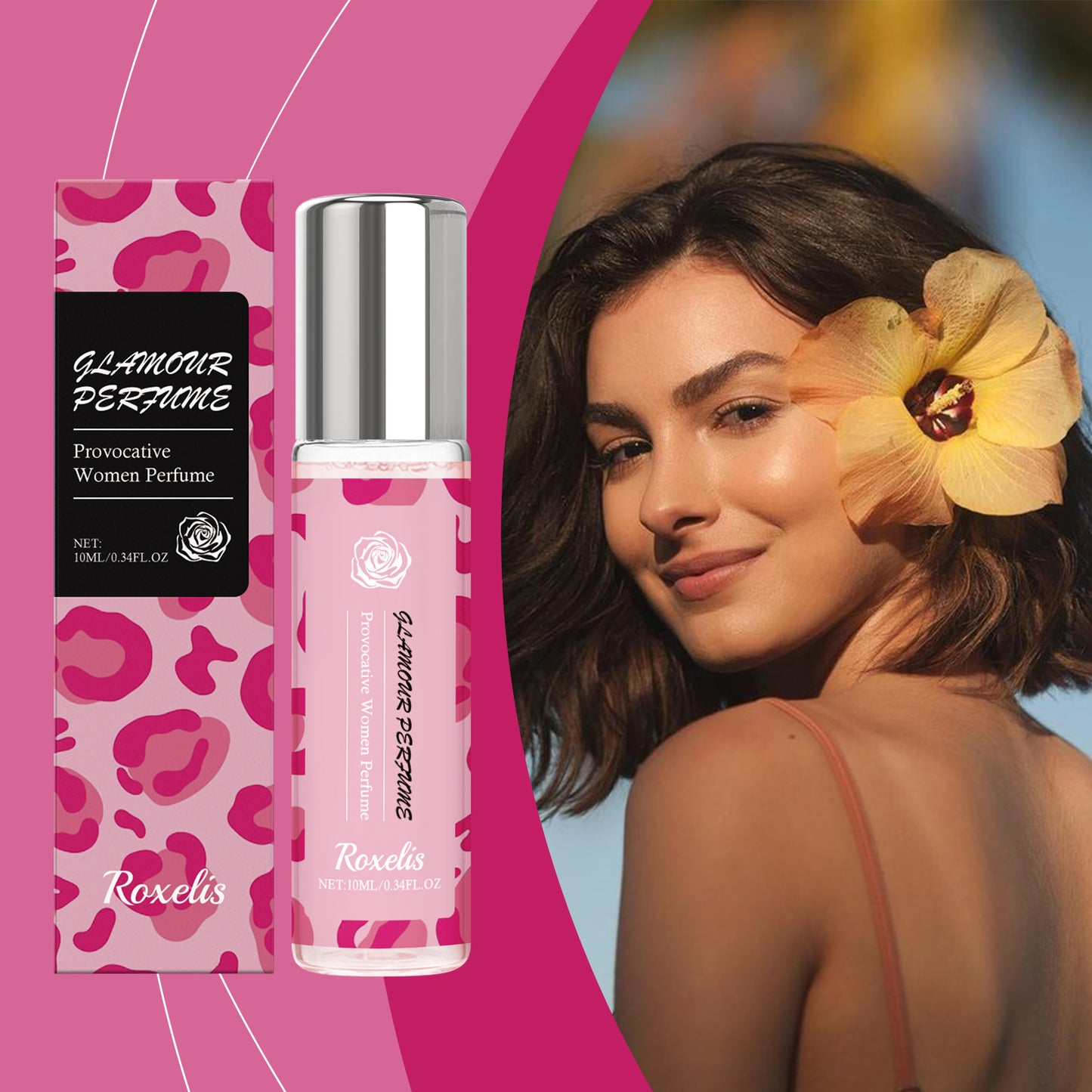 Roxelis Ladies' Roll-On Perfume, Niche Fresh Unique Fragrance Confident Charm Elegant Temperament To Enhance The Ball Perfume