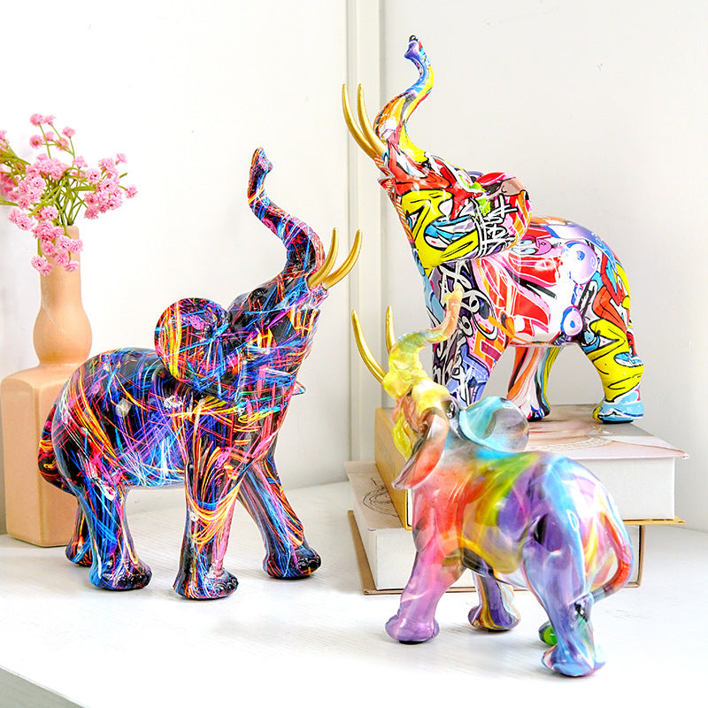 Nordic Creative Elephant Decoration Home Living Room Wine Cabinet Office Decoration Decoration Resin Crafts