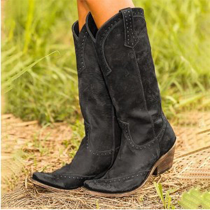 Lang Stewels met Klinknaels - Retro Dames Stewels