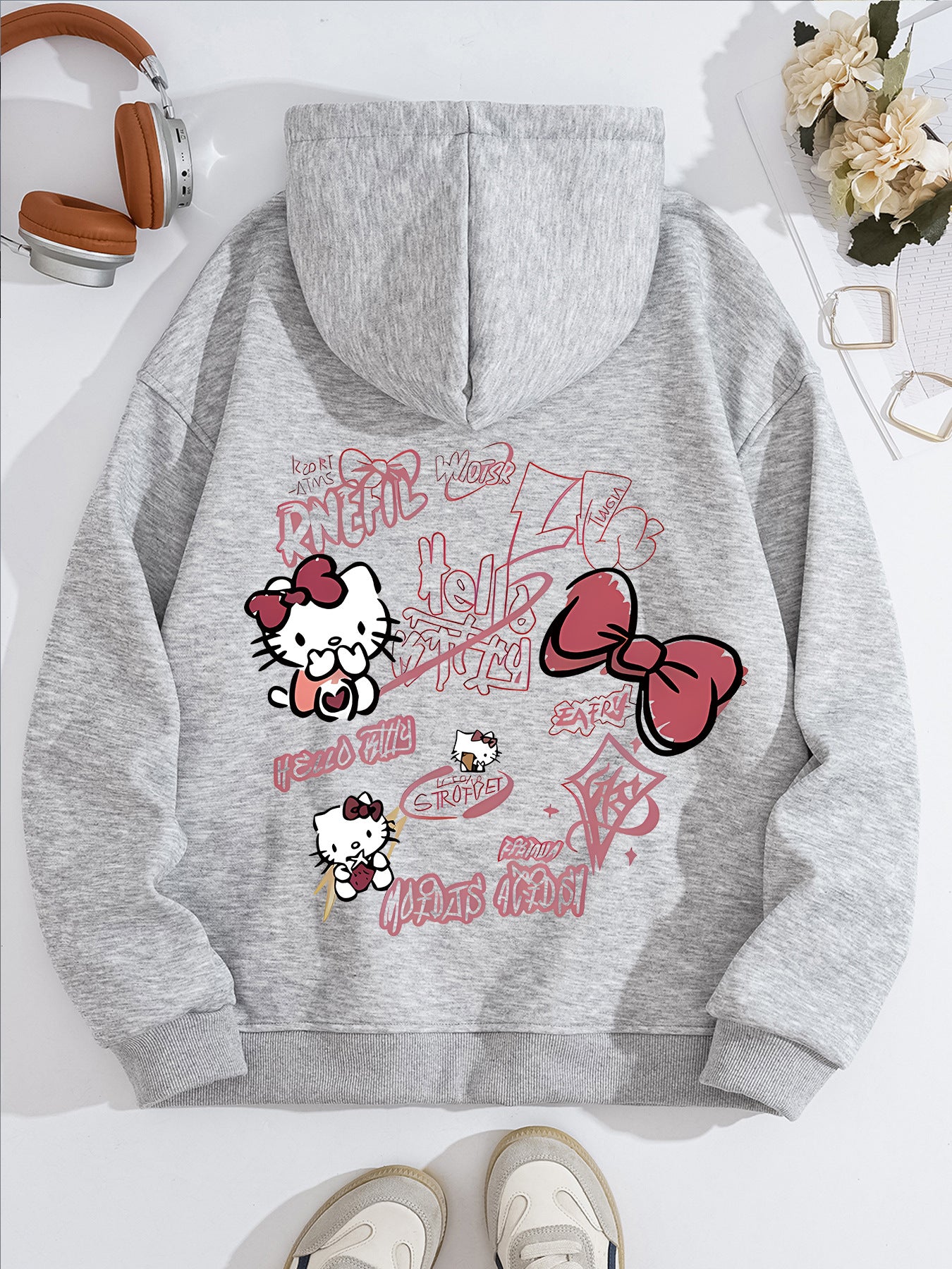 Hello Kitty printed loose sweatshirt