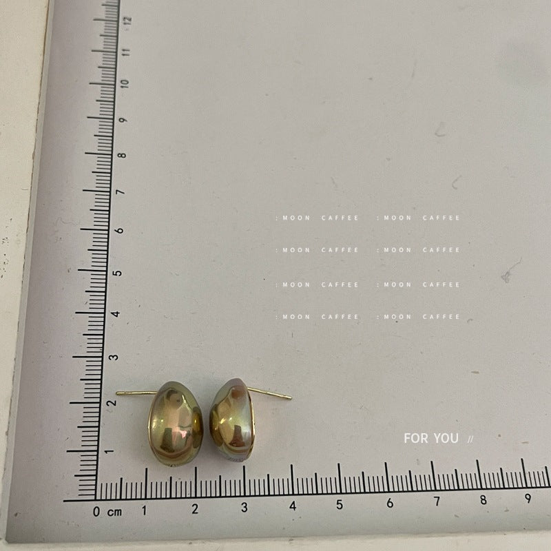 Bilandi Fashion Jewelry Silver Needle Shiny Stud Earrings Pretty Design Colorful Simulated Pearl Earrings For Women Gift