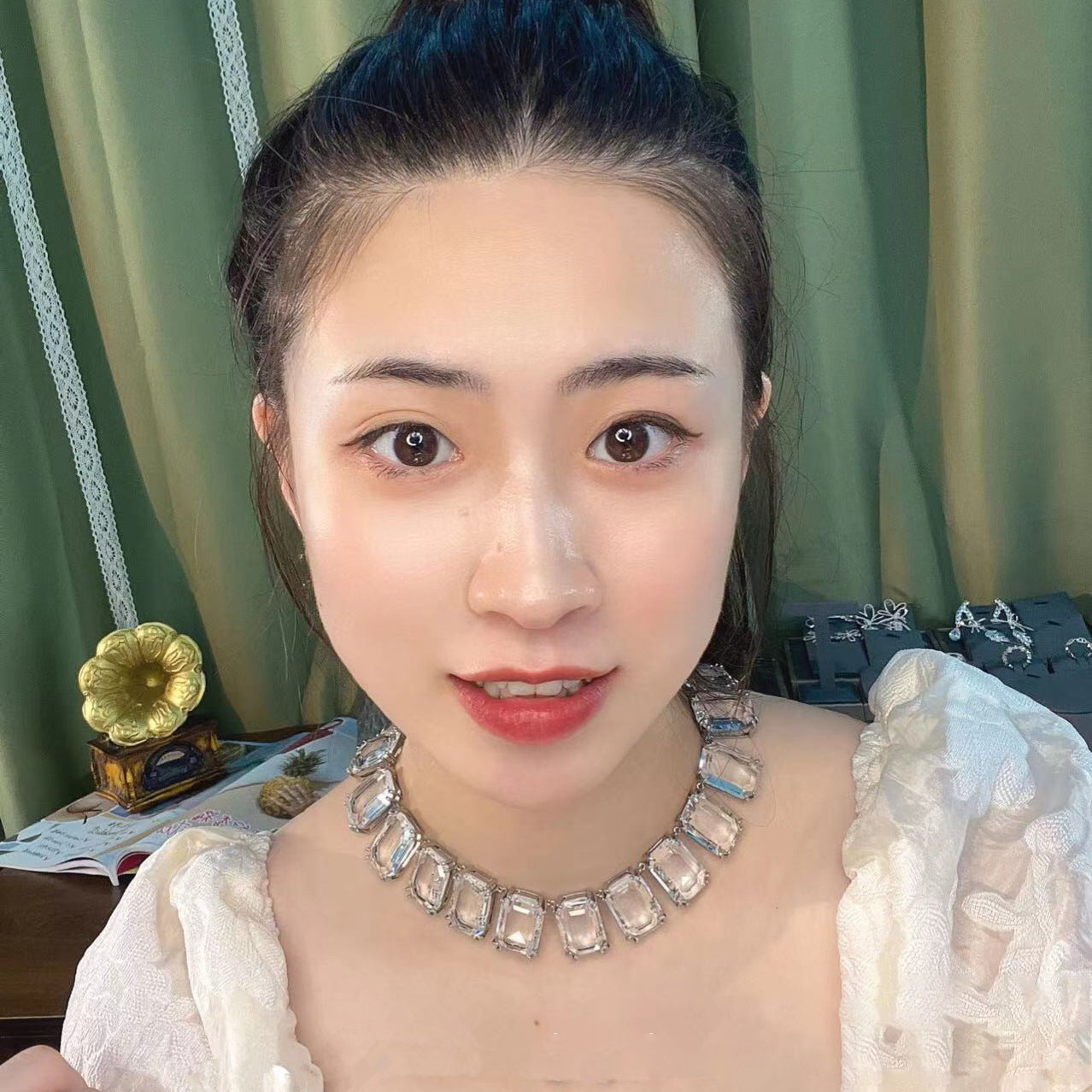 The New Candy System Crystal Elements Necklace Earrings Bracelet Female Tanabata Gift