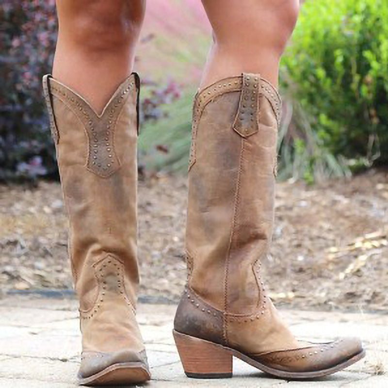 Lang Stewels met Klinknaels - Retro Dames Stewels