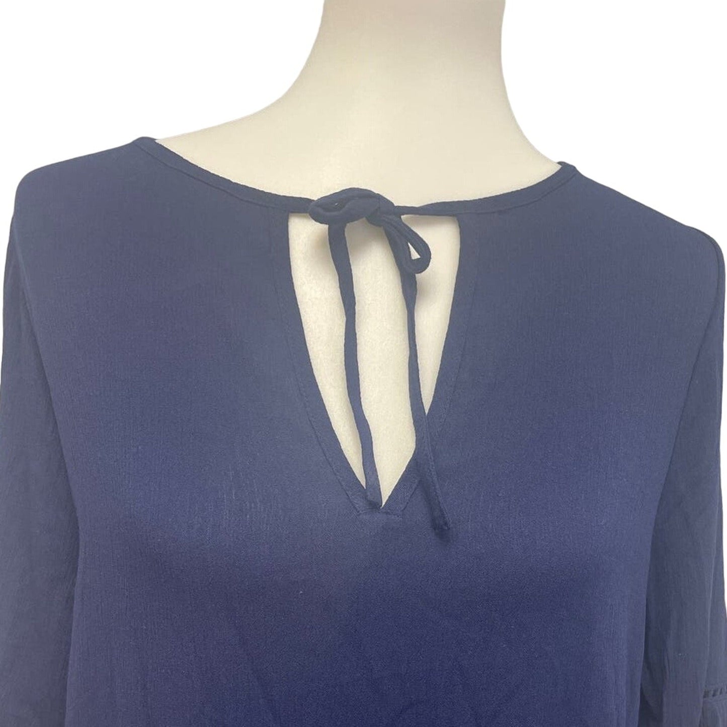 New Draper James Womens XS Long Bell Sleeve Front Tie Swim Coverup Dress
