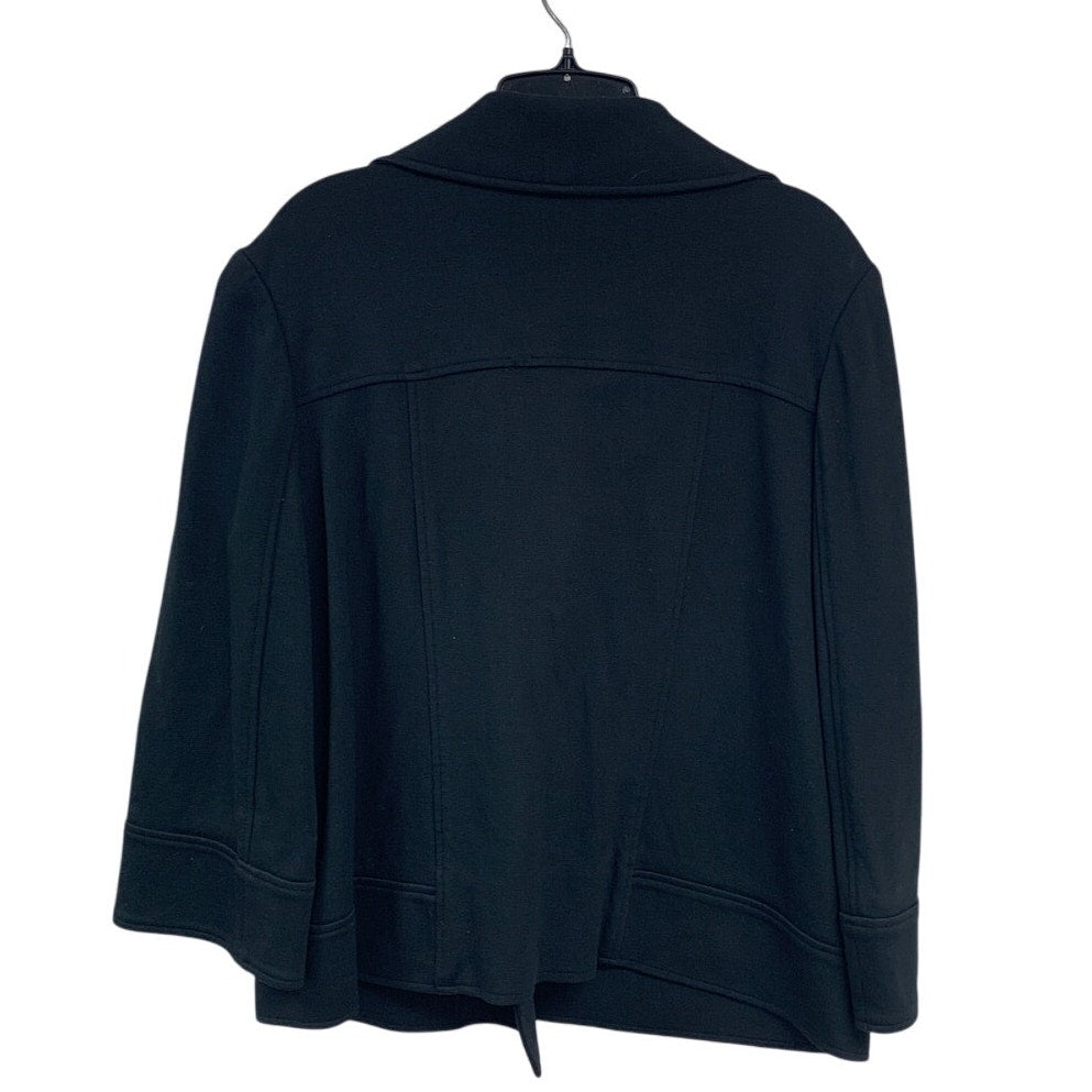 Pendleton Womens 14 Black Long Sleeve Double Breasted Button Up Collared Jacket