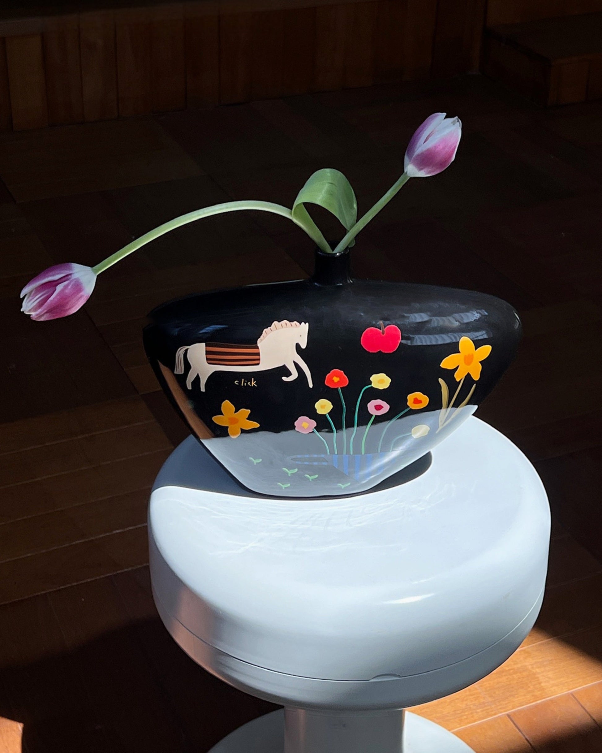Ceramic Horse Vase-0