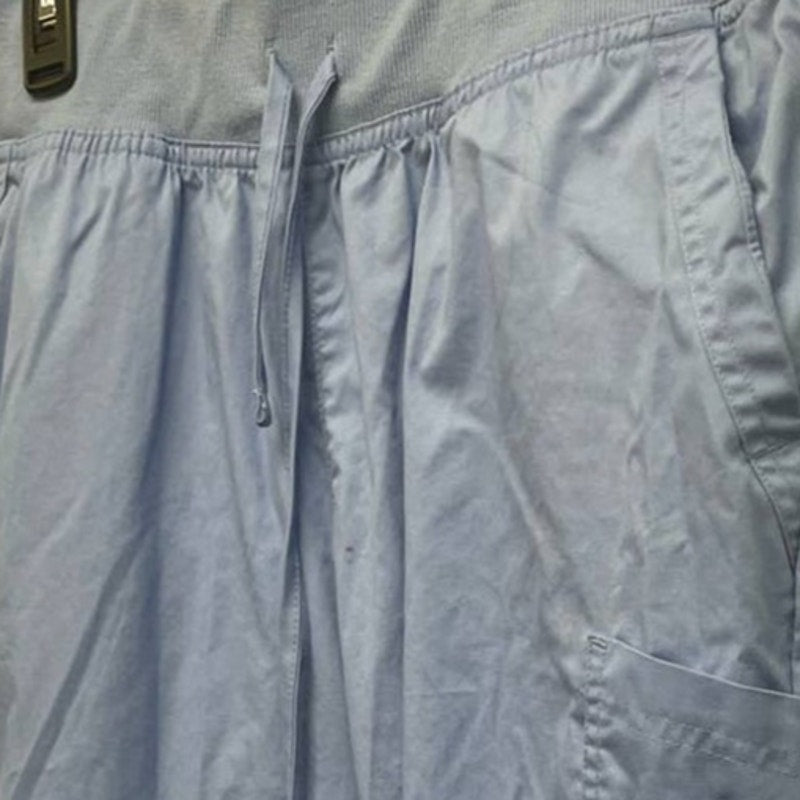 Butter-Soft Stretch Womens Large PolyCotton Drawstring Elastic Waist Scrub Pants
