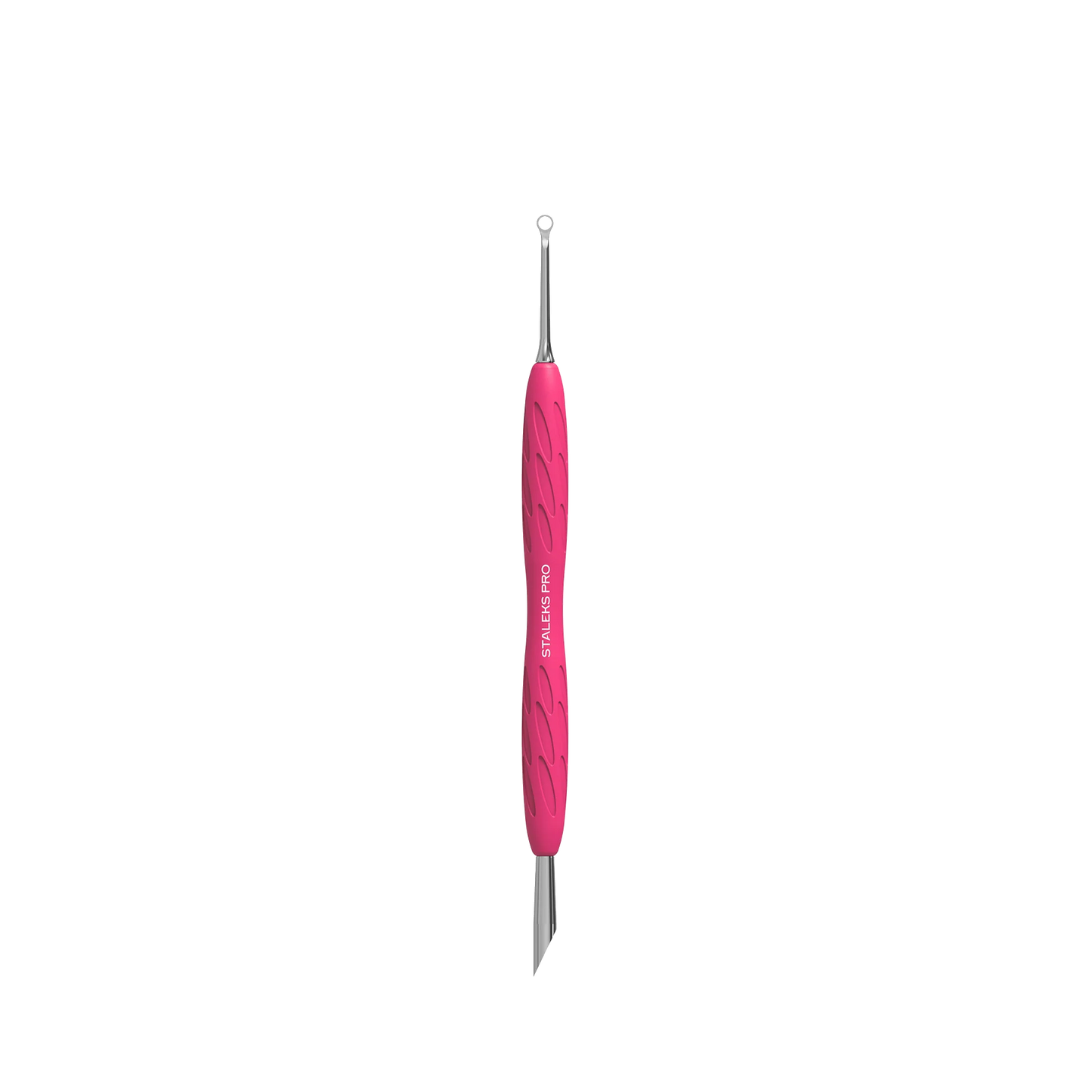 Manicure Pusher With Silicone Handle "Gummy" UNIQ 11 TYPE 2 (Slanted Pusher + Ring) PQ-11/2 STALEKS-0