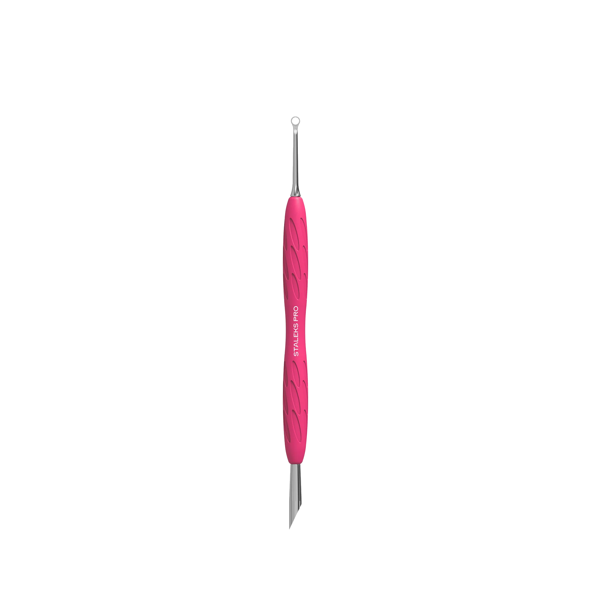 Manicure Pusher With Silicone Handle "Gummy" UNIQ 11 TYPE 2 (Slanted Pusher + Ring) PQ-11/2 STALEKS-0