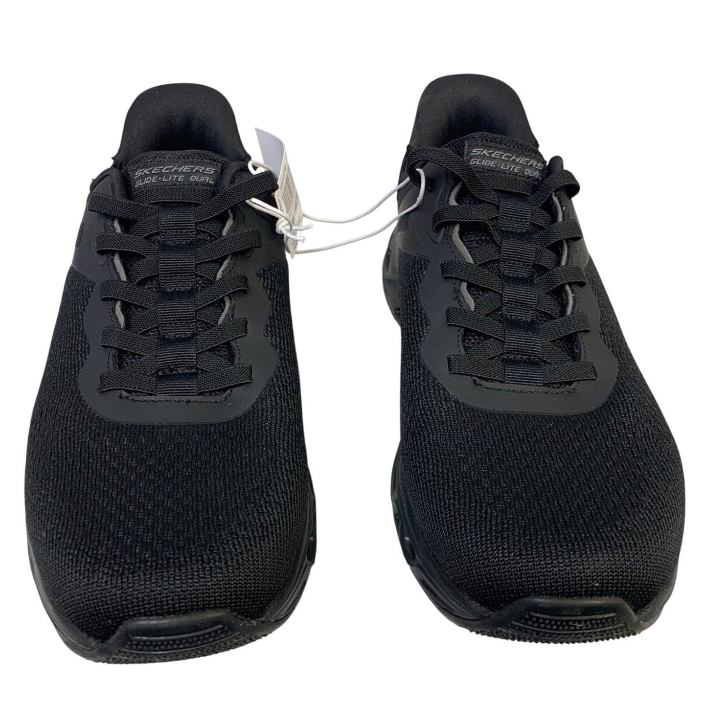 New In Box Skechers Mens Size 9.5 Black Mesh Hands Free Swift Fit Athletic Shoes