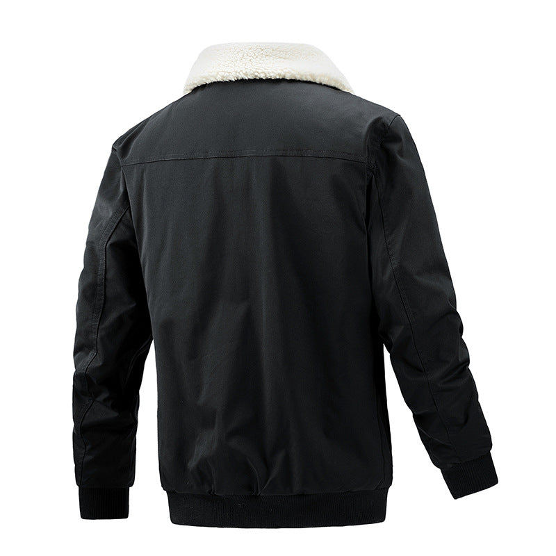 Men's Plus Size Thin Cotton Jacket Casual Workwear