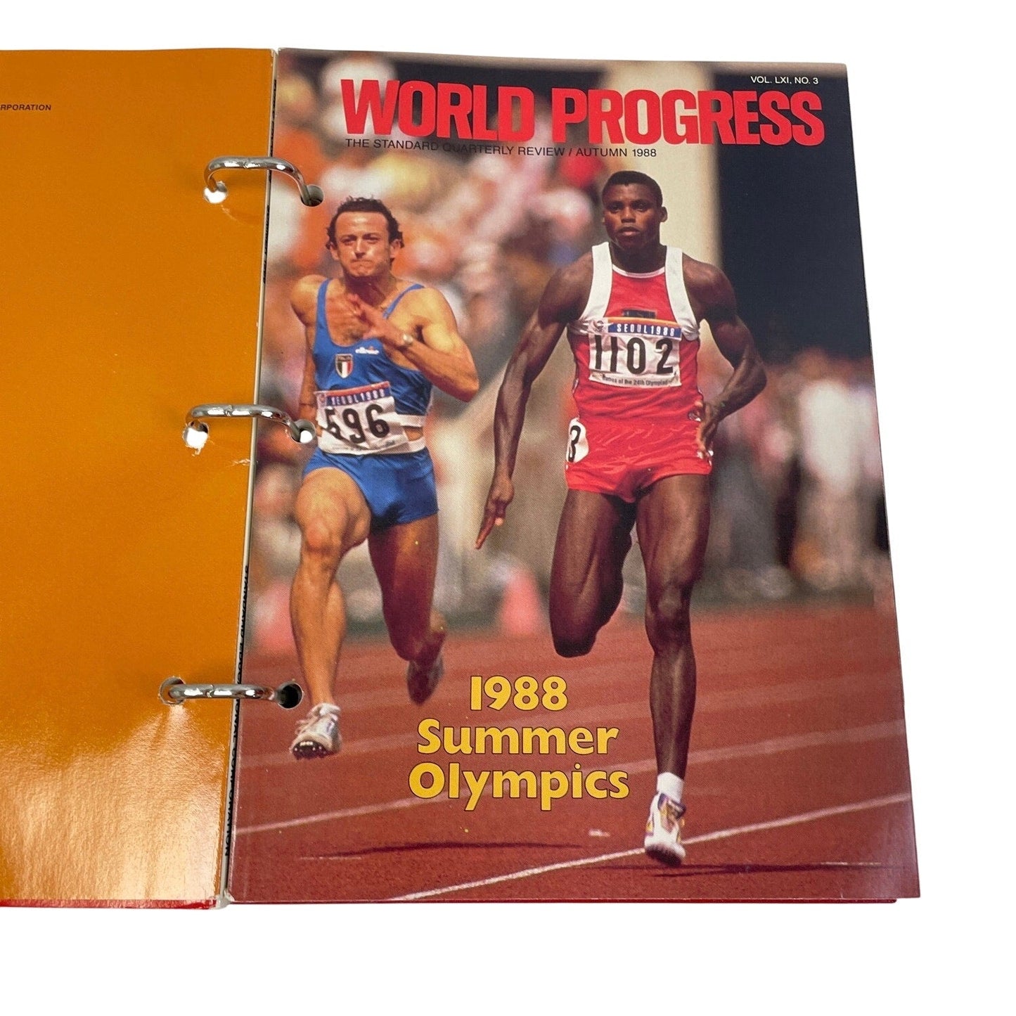 Vintage 1988 World Progress Yearbook Binder Bush Quayle Afghan War Collection