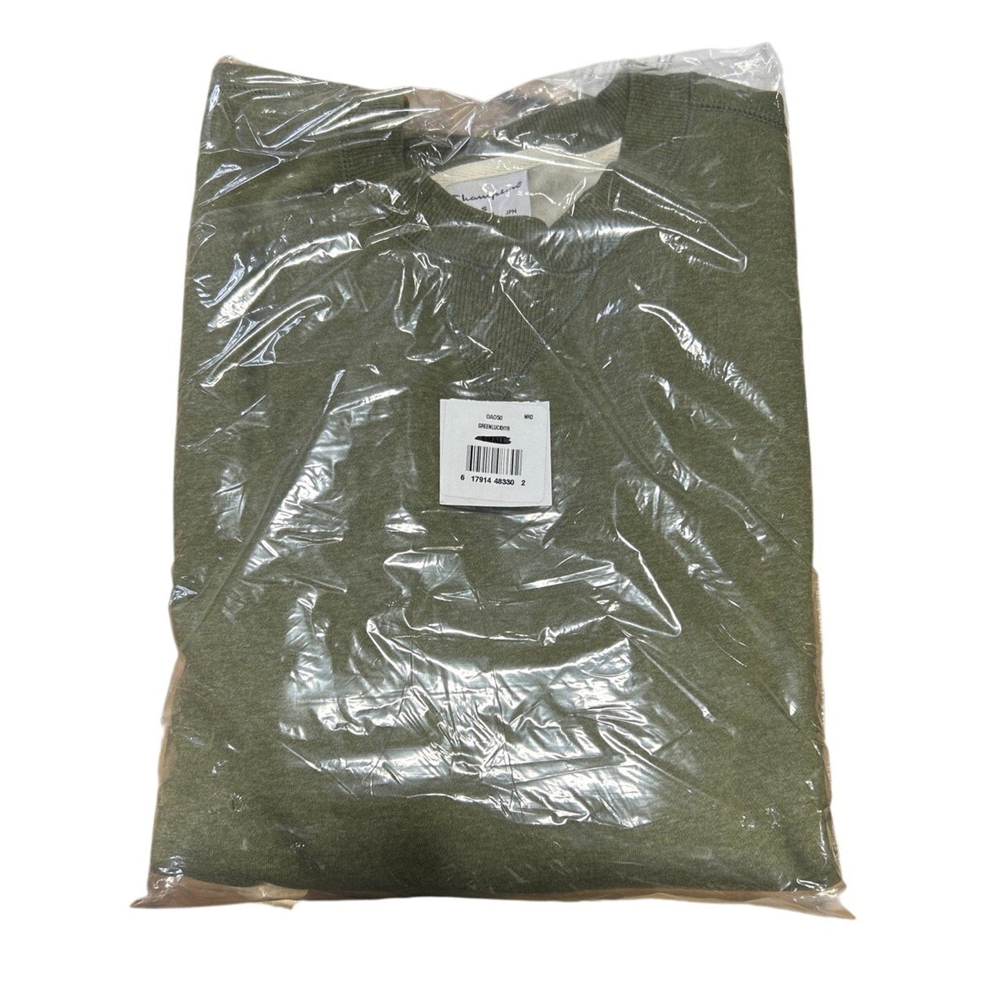 New Champion Mens 3XL Army Green Sueded Fleece Pullover Crew Neck Sweatshirt
