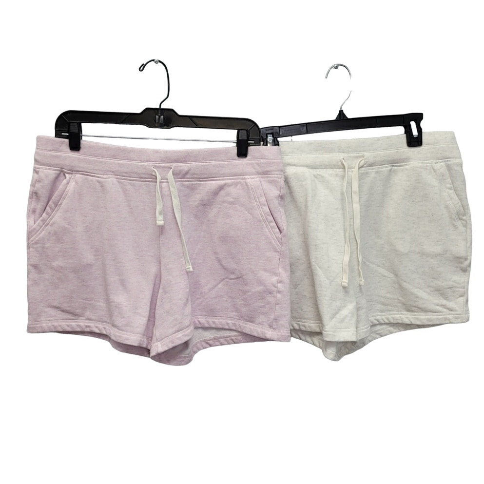 2 32 Degrees Cool Womens Medium Drawstring Elastic Waist PolyCotton Sweat Shorts