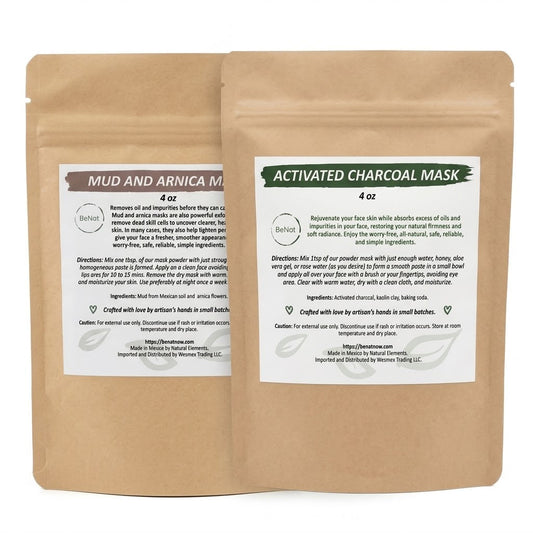 Activated Charcoal + Mud & Arnica Facial Masks Bundle