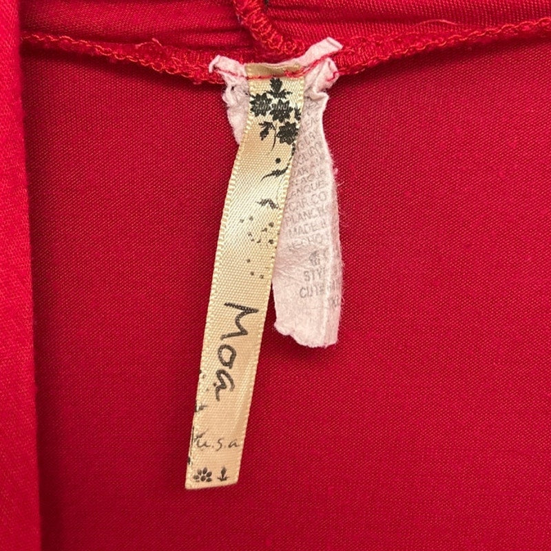 Moa Womens 3XL Red Long Sleeve Asymmetrical Open Front Cardigan Sweater