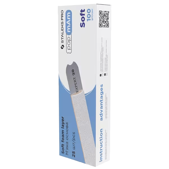 DISPOSABLE FILES PAPMAM FOR STRAIGHT NAIL FILE (SOFT BASE) EXPERT 20 (30 PCS) DFCE-20 W- STALEKS™-0