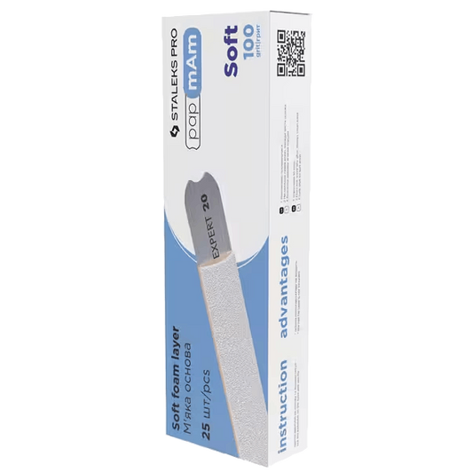 DISPOSABLE FILES PAPMAM FOR STRAIGHT NAIL FILE (SOFT BASE) EXPERT 20 (30 PCS) DFCE-20 W- STALEKS™-0
