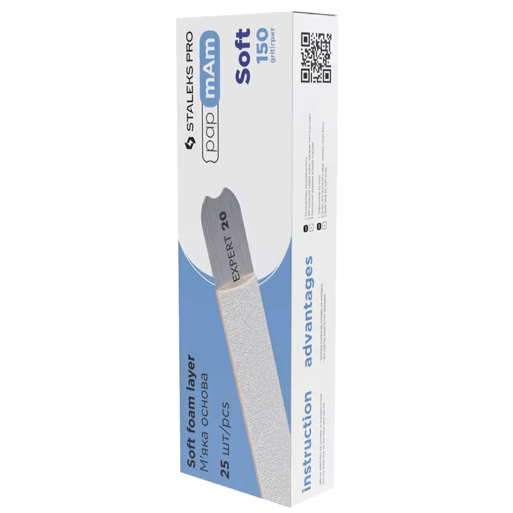 DISPOSABLE FILES PAPMAM FOR STRAIGHT NAIL FILE (SOFT BASE) EXPERT 20 (30 PCS) DFCE-20 W- STALEKS™-1