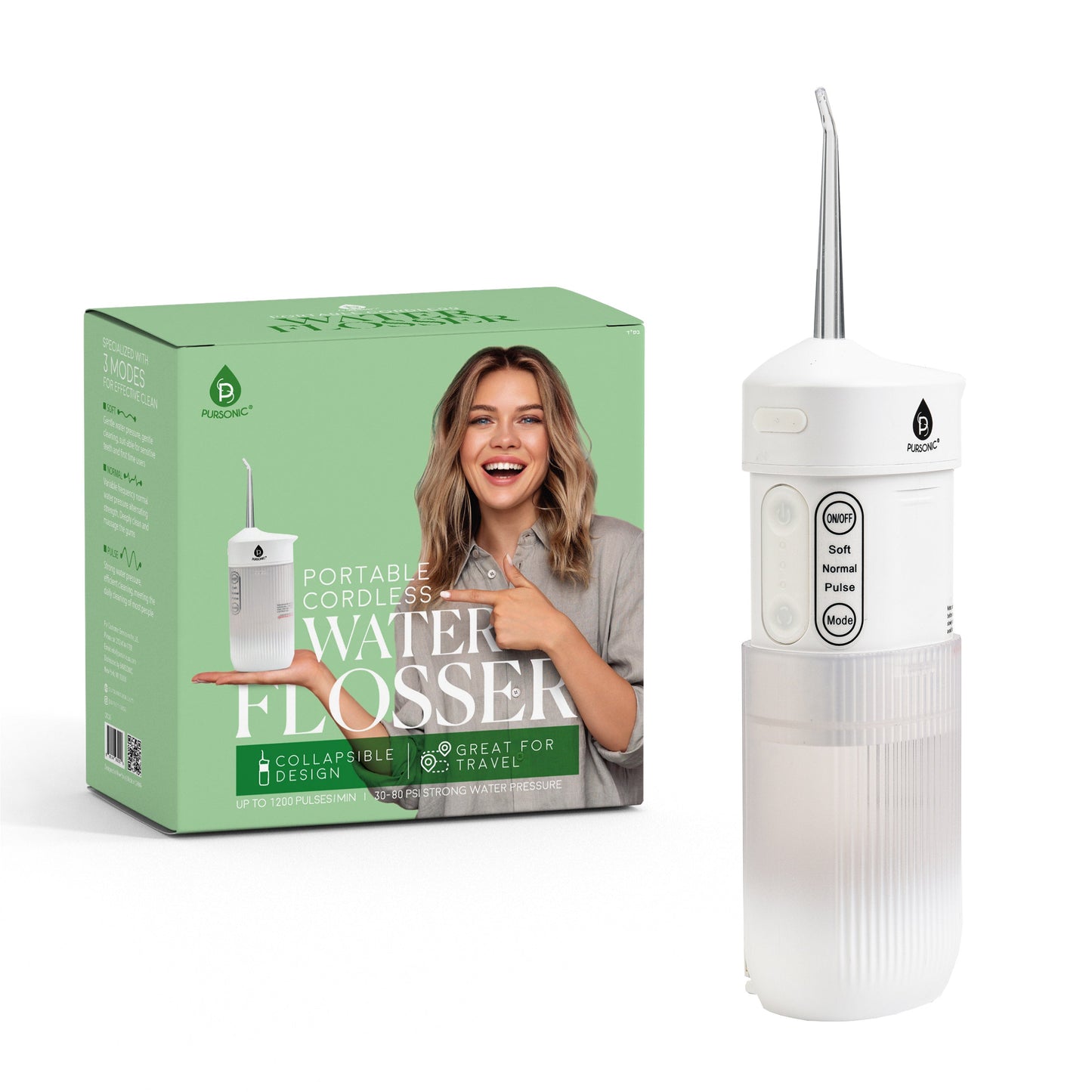 Portable USB Rechargeable Collapsible Water Flosser-0