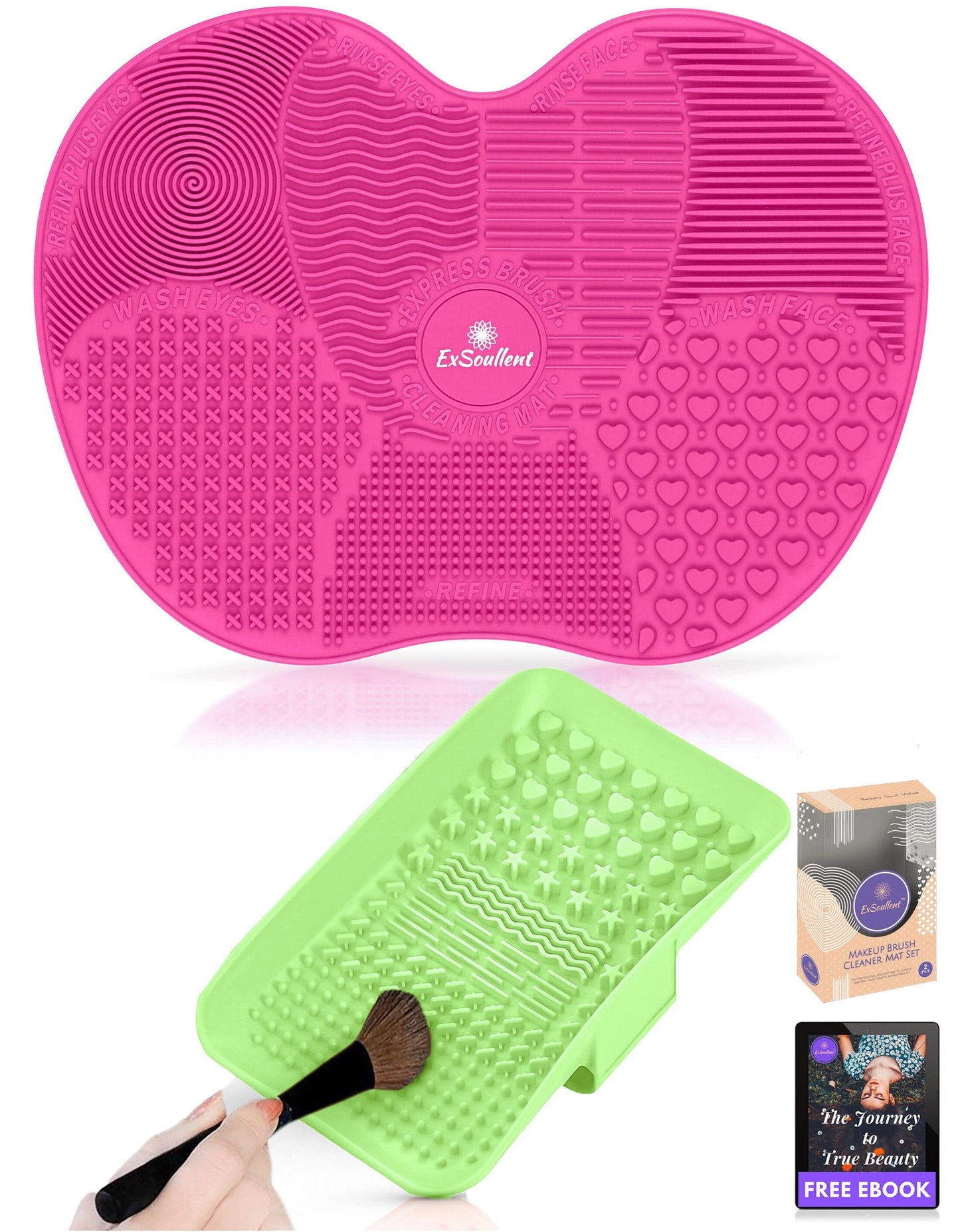 Makeup Brush Cleaner Mat Set-6