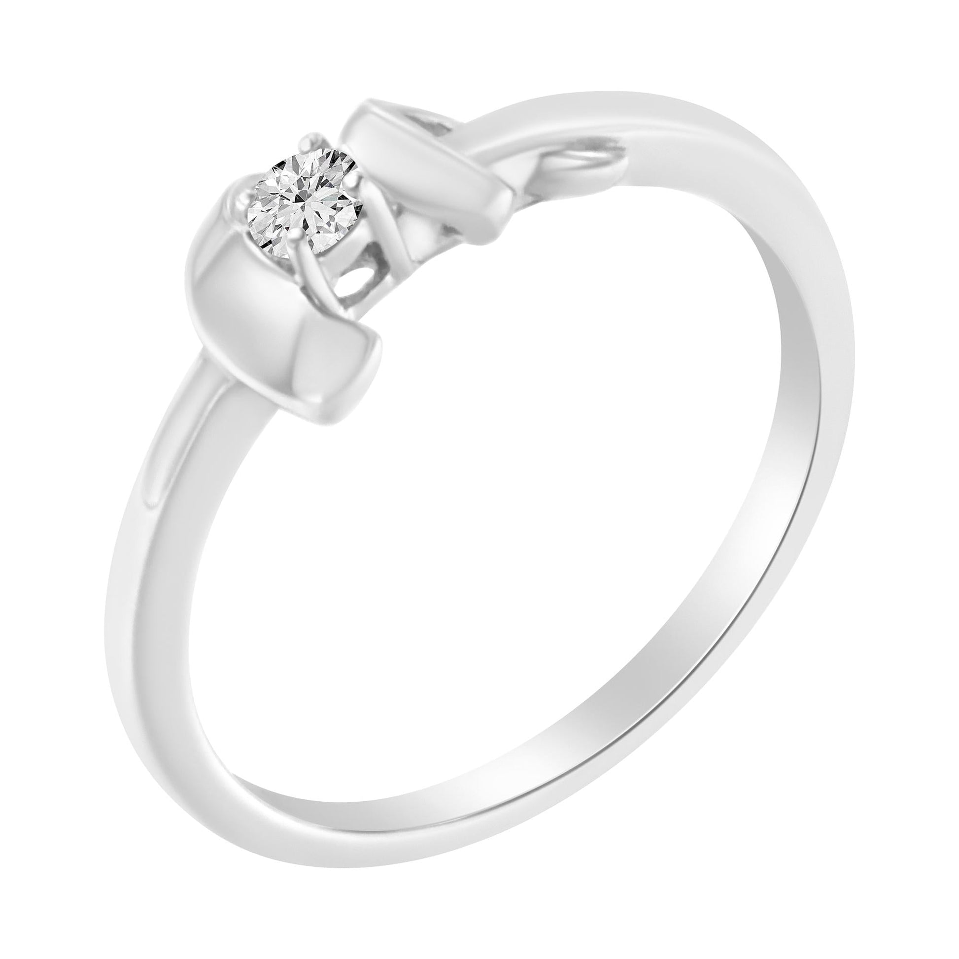 10K White Gold Diamond Promise Ring (1/10 Cttw, H-I Color, SI2-I1 Clarity)-3