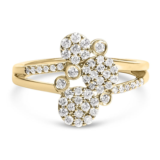 .925 Sterling Silver 1/2 Cttw Diamond Scatter Composite Bypass Ring (I-J Color, I1-I2 Clarity)-0